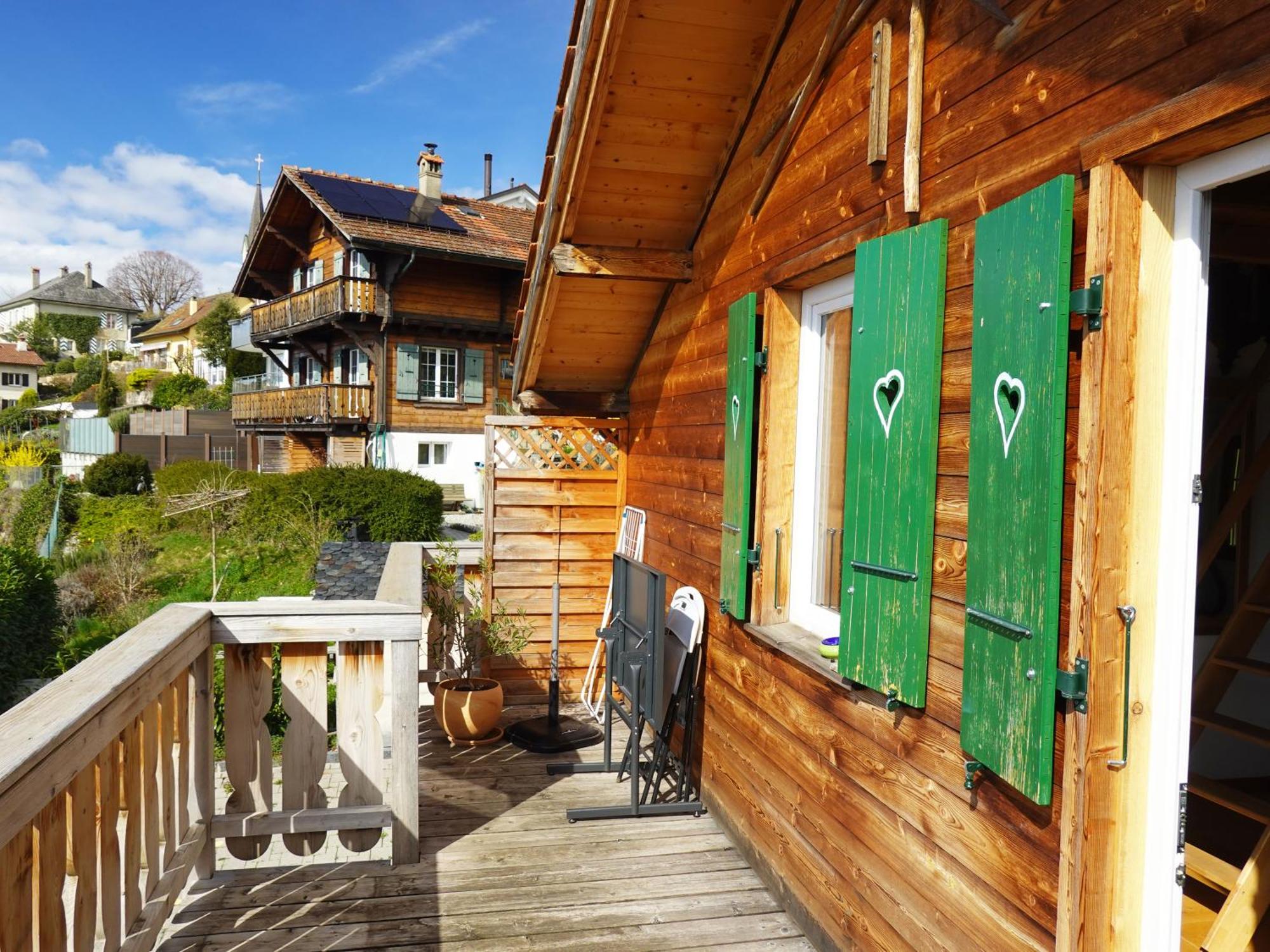 "Les Echalas" Chalet Independant Avec Cuisine En Lavaux Unesco Chexbres Exterior foto